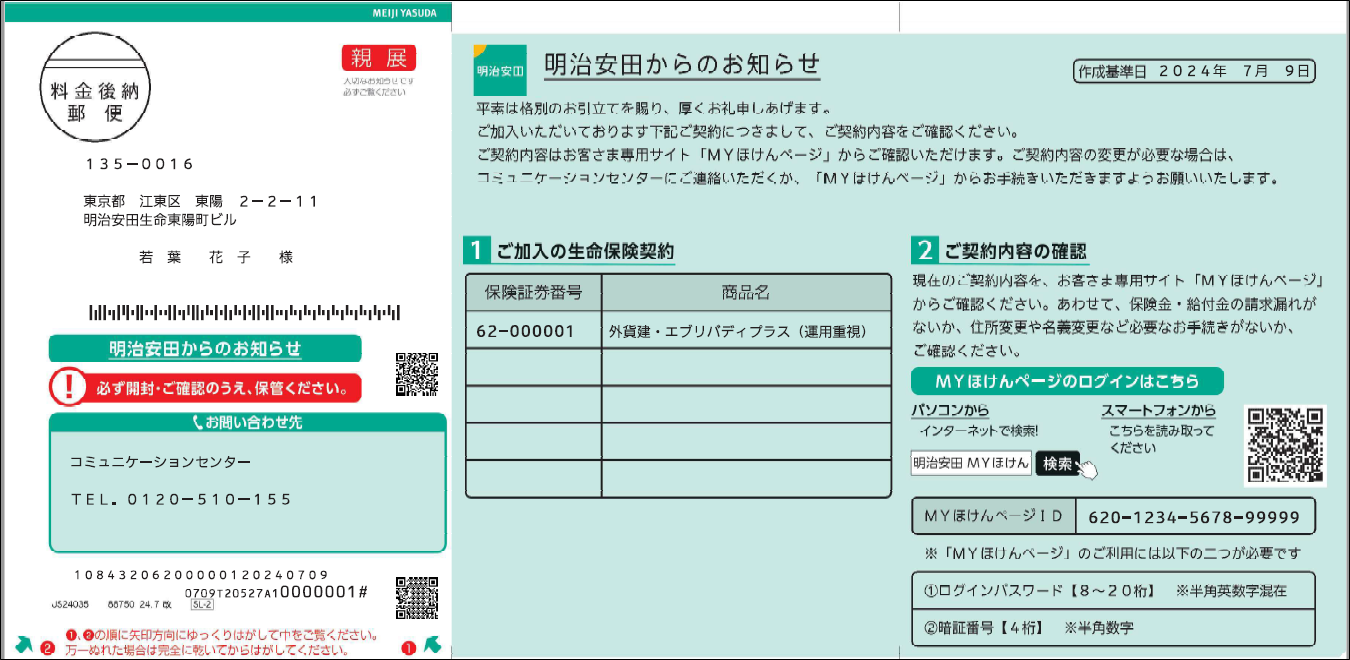 はがき形式