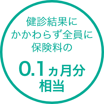 健診結果にかかわらず全員に0.1ヶ月分