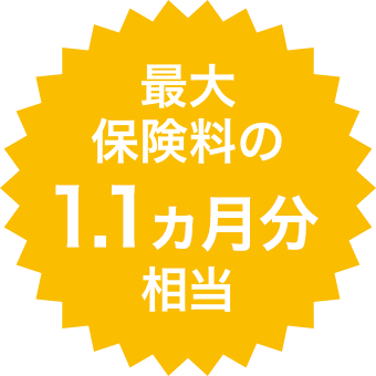 最大1.1ヶ月分